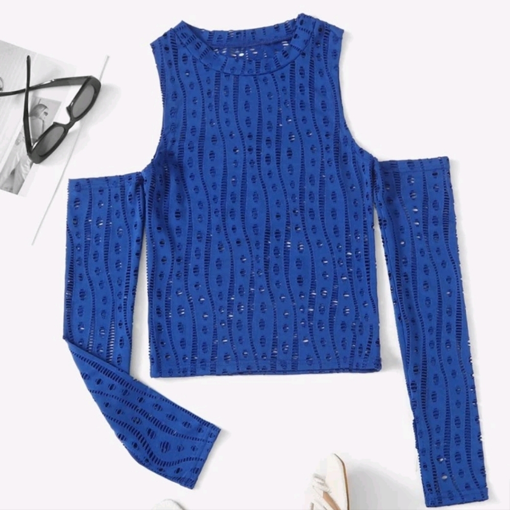 Royal Blue Crop Top